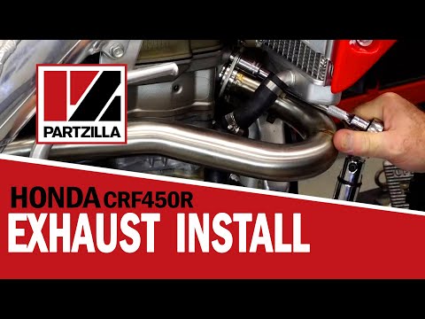 Honda CRF450 Pro Circuit Exhaust Pipe Installation | Honda CRF450-R Rebuild Part 13 | Partzilla.com
