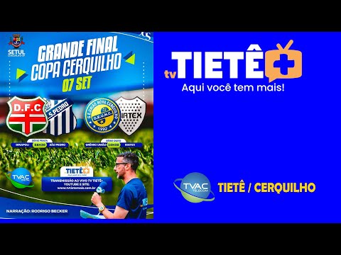 🎥🏆 AO VIVO | Grande Final da Copa Cerquilho de Futebol – 07/09/2025 | Série Prata & Série Ouro ⚽