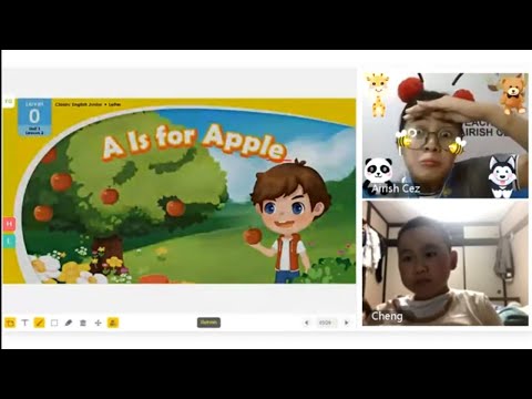 DEMO LESSON IN 51TALK | LEVEL 0 | A IS FOR APPLE | USING V8 PLUS IN LESSON
