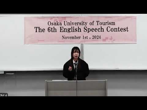 国際交流学科 The 6th English Speech Contest 【最優秀賞】Ms. NGUYEN HA VI  (観光学部4年)