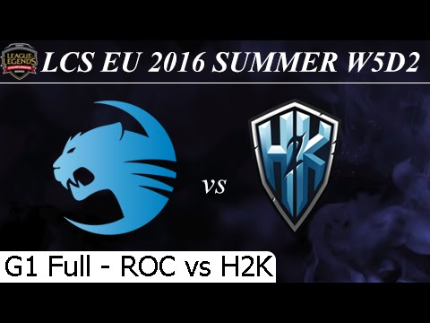 ROC vs H2K Game 1 Full 01/07/2016 - LCS EU Summer 2016 W5D2M6 Roccat vs H2K Gaming
