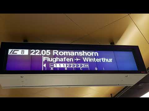 SBB Ansage IC8 Richtung Romanshorn in Zürich HB