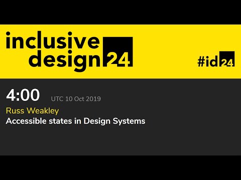 Accessible states in Design Systems / Russ Weakley #id24 2019
