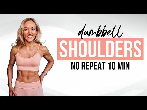 10 Min Shoulders Workout at Home | Dumbbells Only | No Repeat