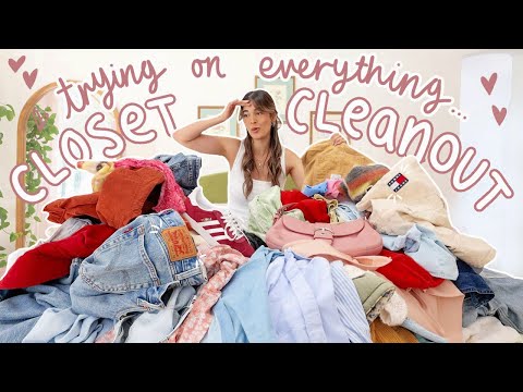 SPRING CLOSET DECLUTTER *trying on my ENTIRE wardrobe bc I’m having a crisis*