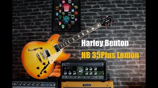 Harley Benton HB 35Plus Lemon semi-hollow guitar