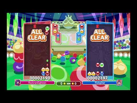 Puyo Puyo Champions (PC version) Free Play: ReshiramEighteen (Ringo) vs RisingStar (Maguro) 11/15/20