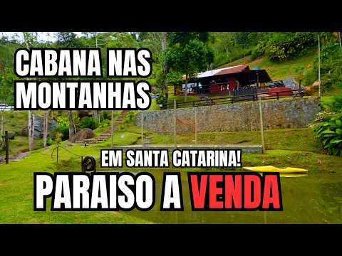 CHÁCARA EM ÁGUAS MORNAS - SC | CABANA NAS MONTANHAS | RIACHO | AÇUDE | JARDIM DE INVERNO | 5000M²