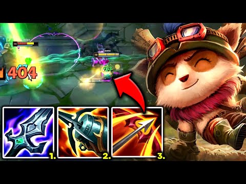 TEEMO TOP BUT I'M ON-HIT WITH 300% MORE DAMAGE (HURRICANE TEEMO) - S13 Teemo TOP Gameplay Guide