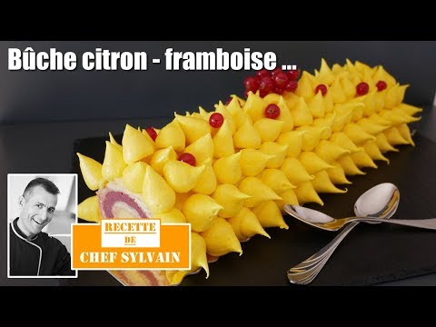 Lemon‑Raspberry Yule Log