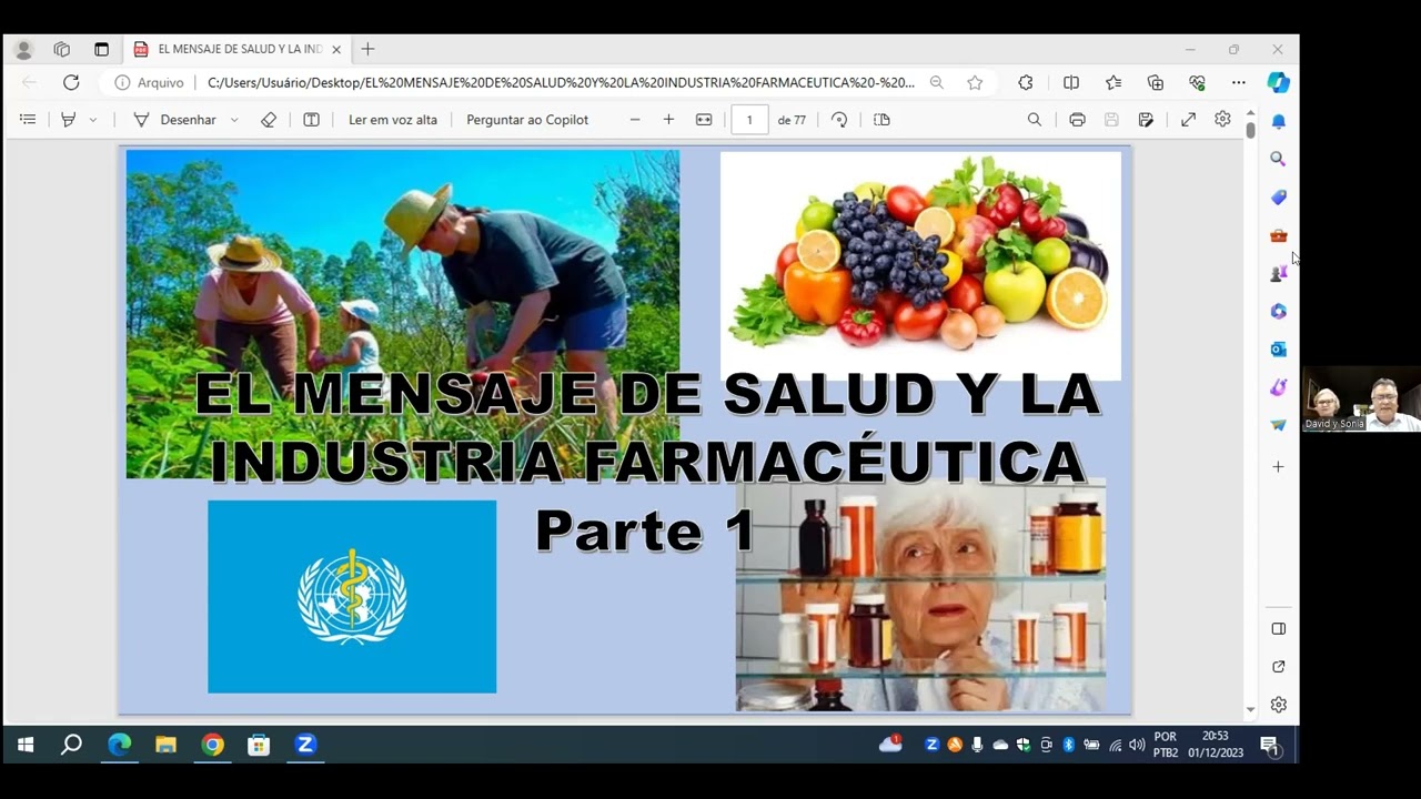 " SANIDAD DE DIOS VS INDUSTRIA FARMACEUTICA ". David Salcedo.