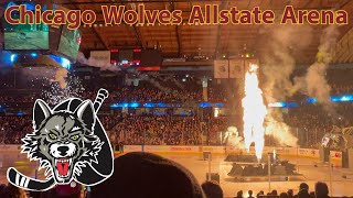 Pyro and Old Time Hockey | Chicago Wolves Allstate Arena