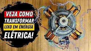 Lixo que Vira Luz: Como Fazer um Gerador de Energia com Sucata! 💥🚨