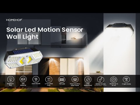 Homehop  led solar motion sensor wall light for outdoor home