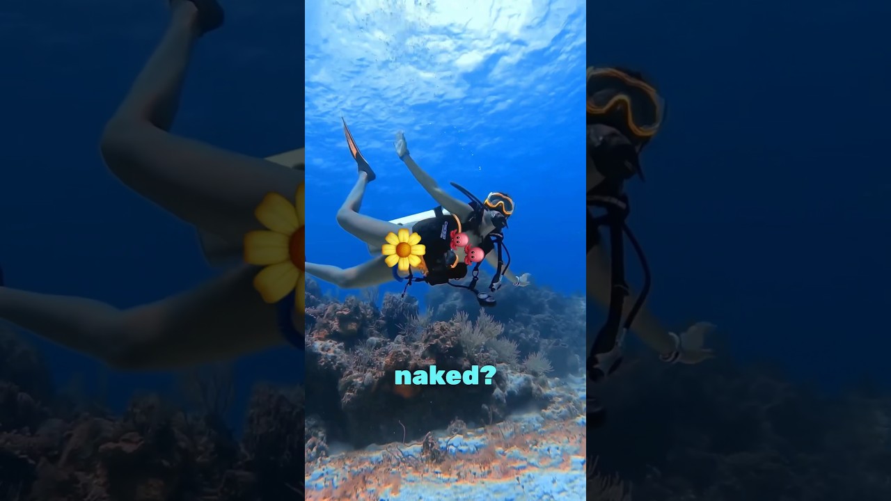 Would you dive naked? Loved my 100th dive in #Cozumel #Mexico ! #scubadiving