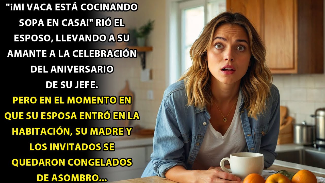 "ERES COMO UNA VACA", SE BURLÓ EL MILLONARIO DE SU ESPOSA MIENTRAS COCINABA. ELLA TRAJO LA COMIDA...