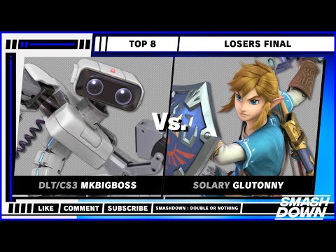 SmashDown : Double or Nothing - Top 8 - Losers Final - MKBigBoss (R.O.B) VS Glutonny (Link) - SSBU