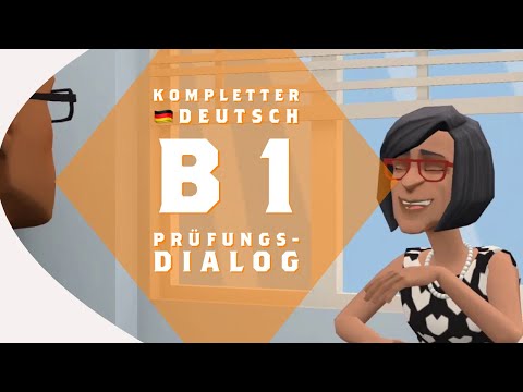 Komplettes Prüfungsgespräch B1. Deutsch sprechen: Gemeinsam Problem lösen, Kontakt. Mündlicher Modus
