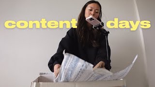 busy days in my life | content planning, filming & recording podcast
