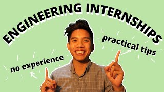GET YOUR FIRST ENGINEERING INTERNSHIP: No Experience, My Job Tracking Excel & Networking
