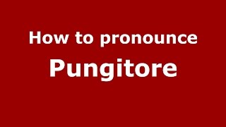 How to pronounce Pungitore