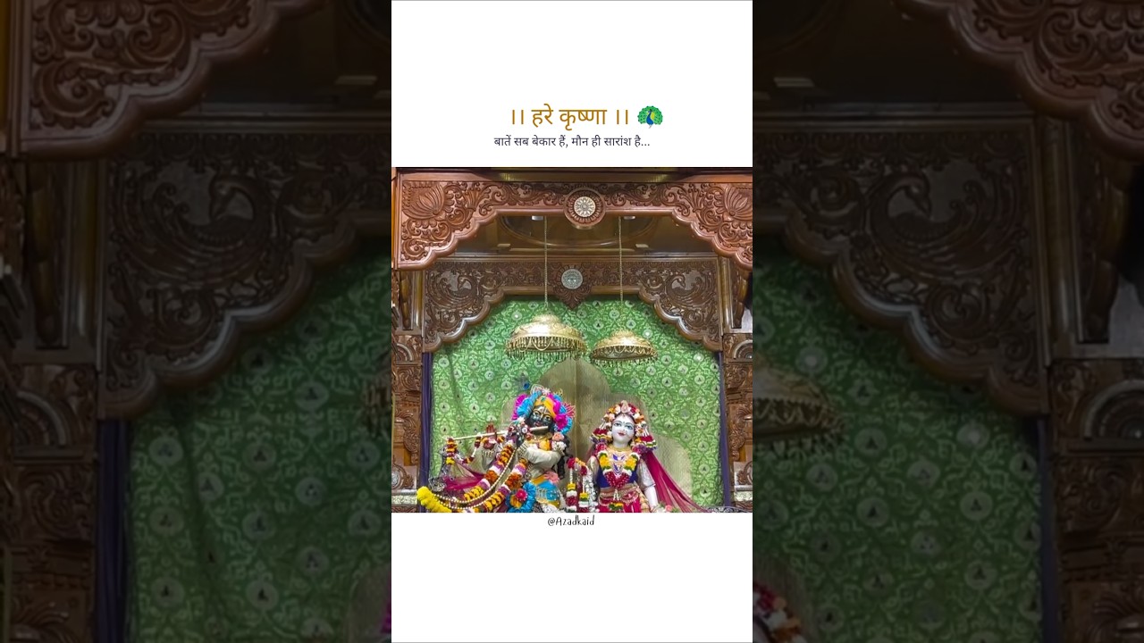 Baatein sab bekar hain, maun hi... 🌸🦚✨ #shorts #viralvideo #trending #krishna #azadkaidi