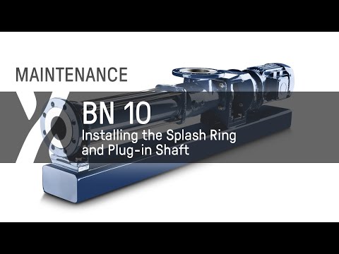 Maintenance: BN - 10 - Installing the Splash Ring and Plug-in Shaft