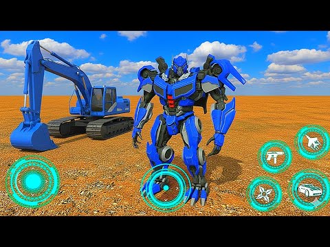 Excavator Robot transformers: Mech Multiple Transform Game - Android Gameplay