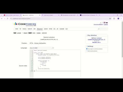 Wrong Subtraction Codeforce Solution Code In Java