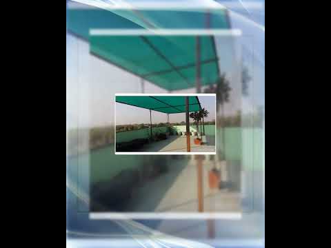 Kuber Industries Dark Green Sun Shade Sail Square Canopy | Agro Net/Shade for Balcony & Garden | ...