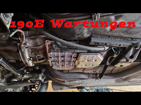 Wartungen am W201 190E Getriebeöl wechseln Ölwechsel, Zündkerzen, Filter.