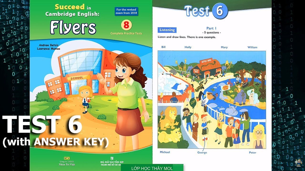 Flyers SUCCEED 8 Complete Practice Tests - Listening Test 6 | Lớp Học Thầy Mol