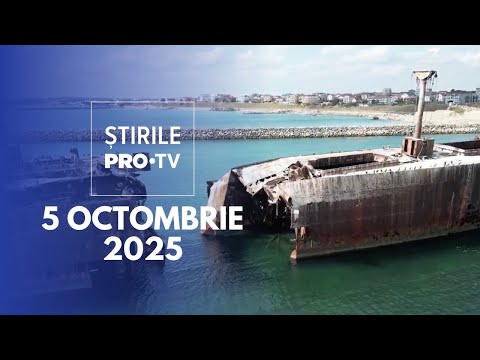 Știrile PRO TV - 5 Octombrie 2025 | Speriați de epava din Costinești