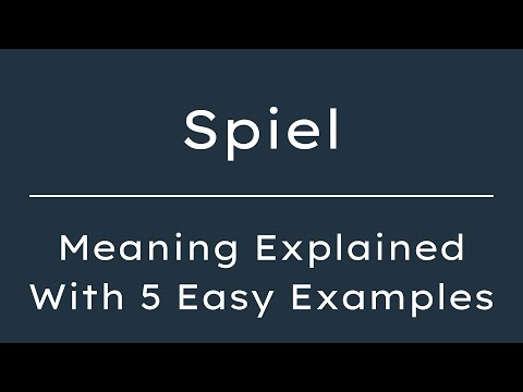 What Does Spiel Mean? Spiel Meaning in English With 5 Example Sentences