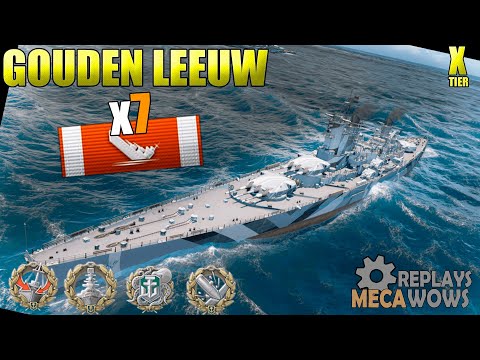 Gouden Leeuw 7 Kills & 194k Damage | World of Warships Gameplay 4k