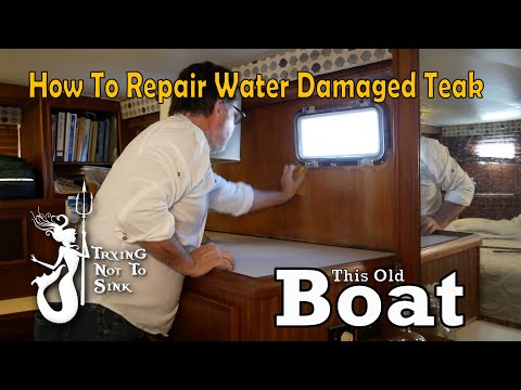 How to repair water damaged teak on your boat.  E136