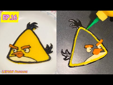Easy Pancake Art : EP.16 Angry Birds Yellow - Chuck | LEMON Pancake