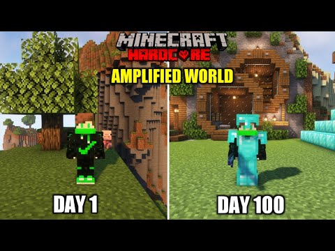 I SURVIVED 100 DAYS IN AMPLIFIED WORLD IN MINECRAFT HARDCORE | Here's What Happened..
