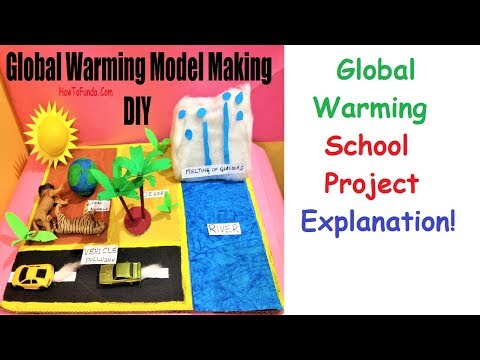 global warming and greenhouse effect working model science project diy howtofunda