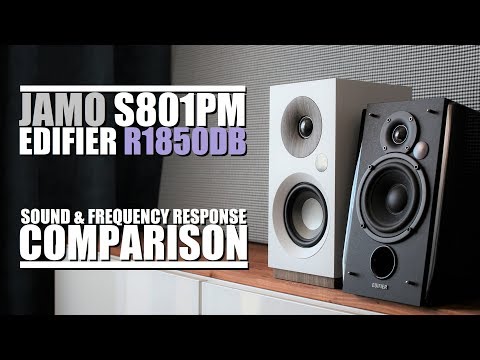 Jamo S801PM fights Edifier R1850DB. Who wins?  ||  Sound & Frequency Response Comparison