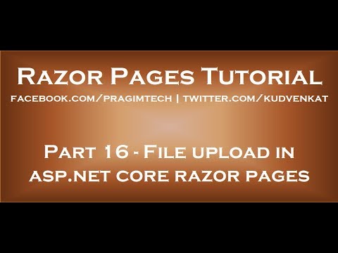 File upload in asp net core razor pages