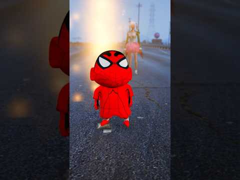 Shinchan & Advi 'Got Spider-Man Powers' 😱 #shorts #ytshorts #youtubeshorts