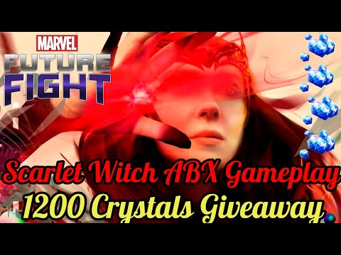 Marvel Future Fight - Scarlet Witch  / Wanda ABX Gameplay || 1200 Crystals Giveaway