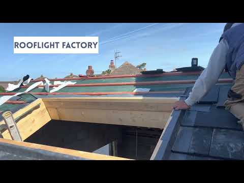 Pitched roof frameless skylight installation
