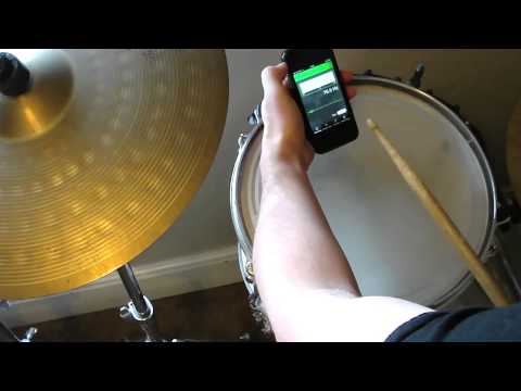 Tuning range for a 12" tom drum - Drum Tuning with iDrumTune Pro drum tuner app