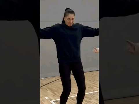 Yuliya Gerasymova 6'1 tall athlete dancing