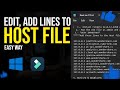 How to edit Host File | Add Lines To Host File | Windows 11,10,8,7 etc