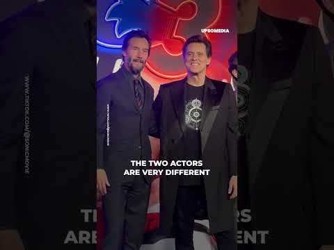 Keanu Reeves excitement while on Jim Carrey’s side #shorts