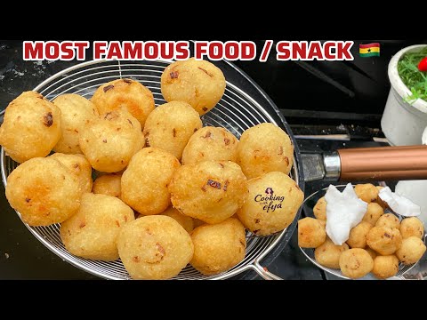 HOW TO MAKE GHANA’S MOST FAMOUS STREET FOOD AGBELI KAAKLO RECIPE | BANKYE KAAKLO | CASSAVA DONUTS