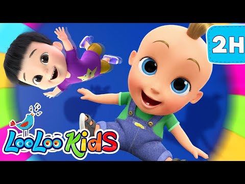 Trampoline Fun: 2-Hour Energetic Kids Songs Compilation | LooLoo Kids
